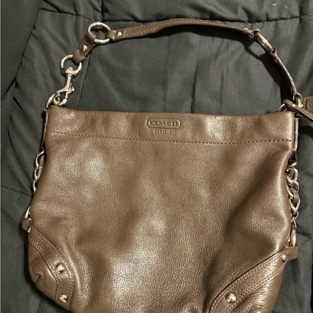 Brown Coach shoulder bag